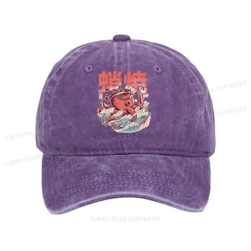 Tokyo-Tiger The Great Wave Takoyaki Japanese Washed Cap