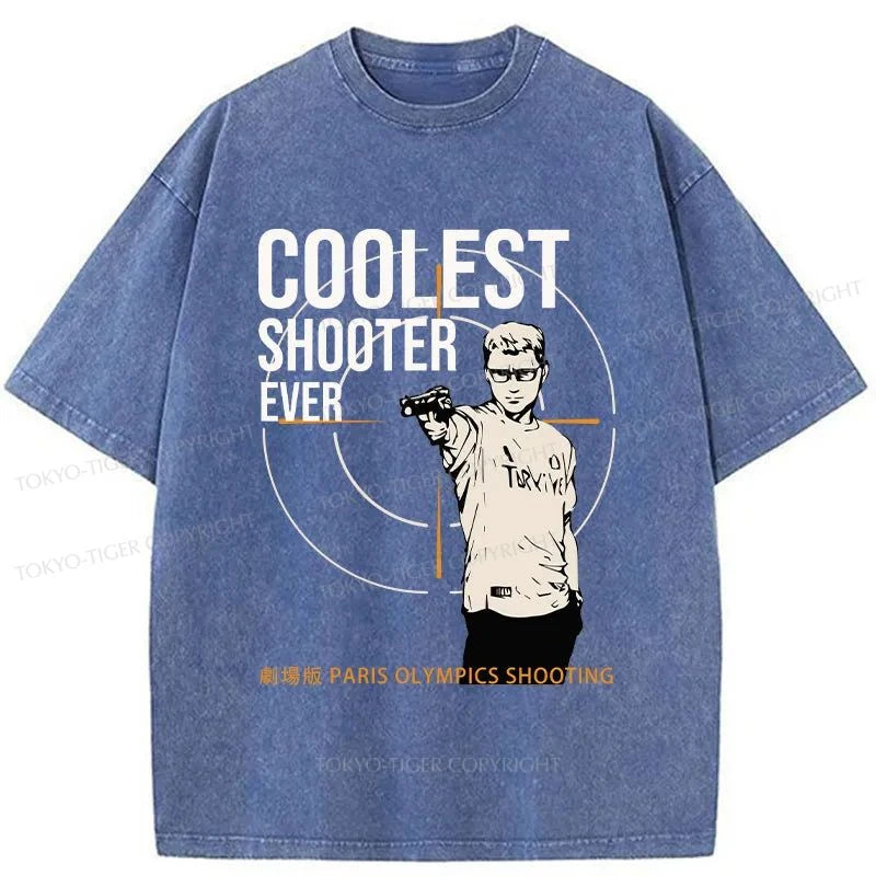 Tokyo-Tiger Coolest Shooter Ever Washed T-Shirt