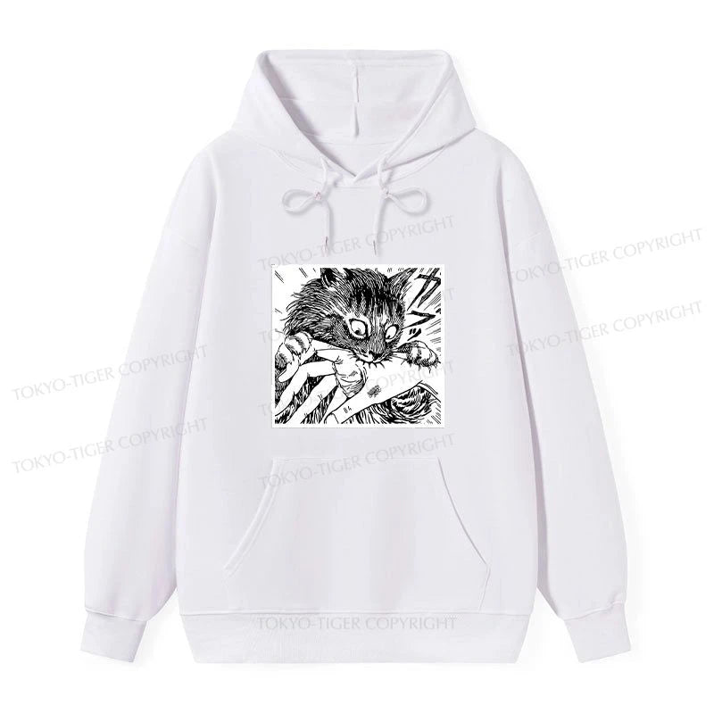 Tokyo-Tiger Creepy Cat Anime Horror Anteater Classic Hoodie