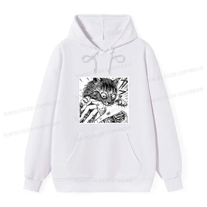 Tokyo-Tiger Creepy Cat Anime Horror Anteater Classic Hoodie