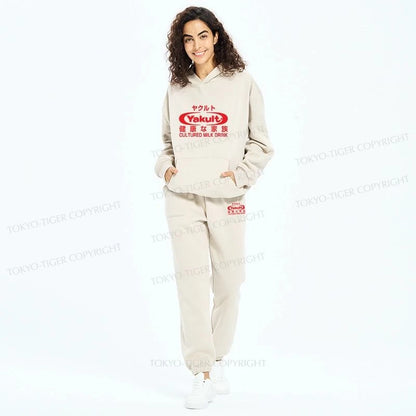 Tokyo-Tiger Yakult Logo Fleece Lined Hoodie Set