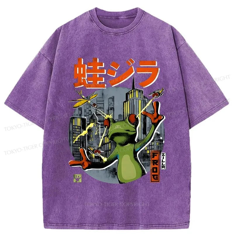 Tokyo-Tiger Frog Monster Japan Washed T-Shirt