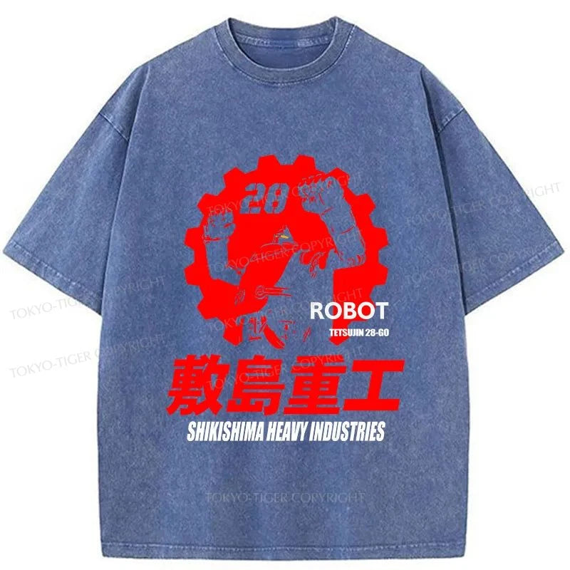 Tokyo-Tiger Robot Warrior Washed T-Shirt