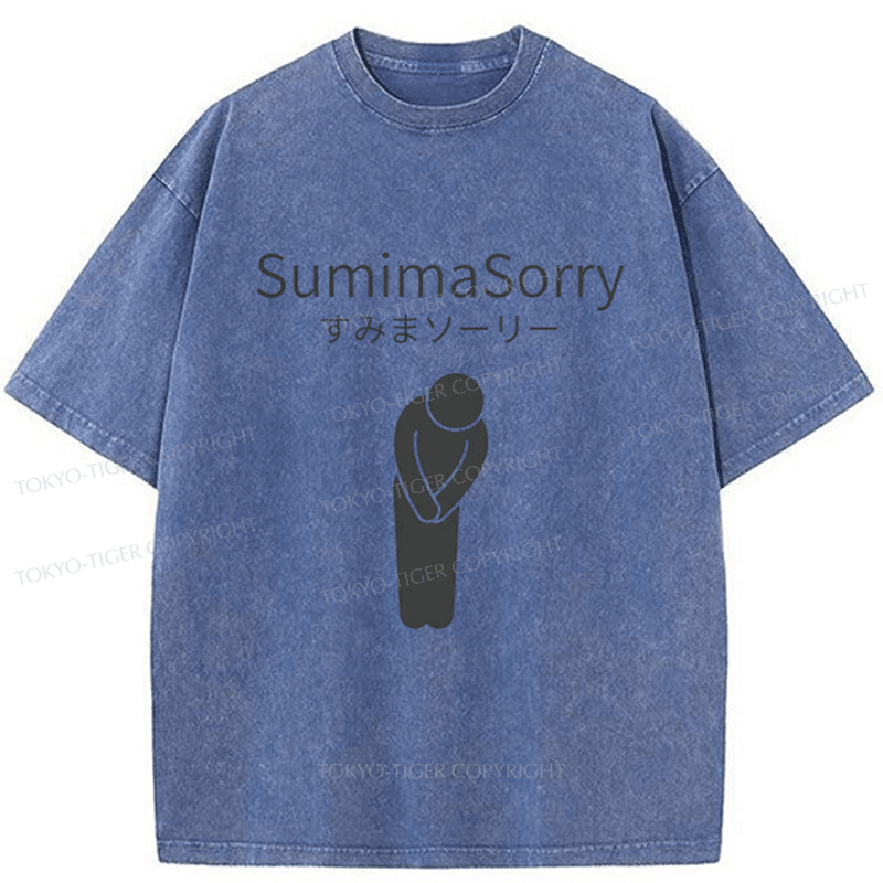 Tokyo-Tiger SumimaSorry Japanese Washed T-Shirt