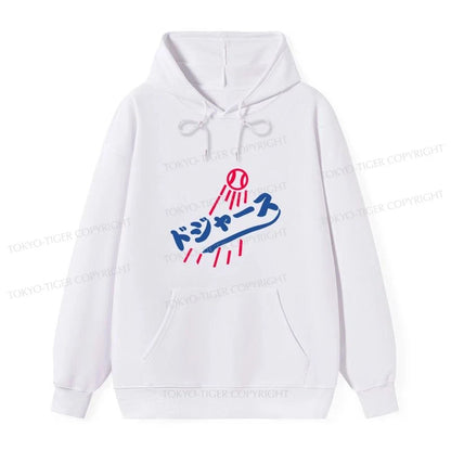 Tokyo-Tiger LA Dodgers Japanese Logo Classic Hoodie