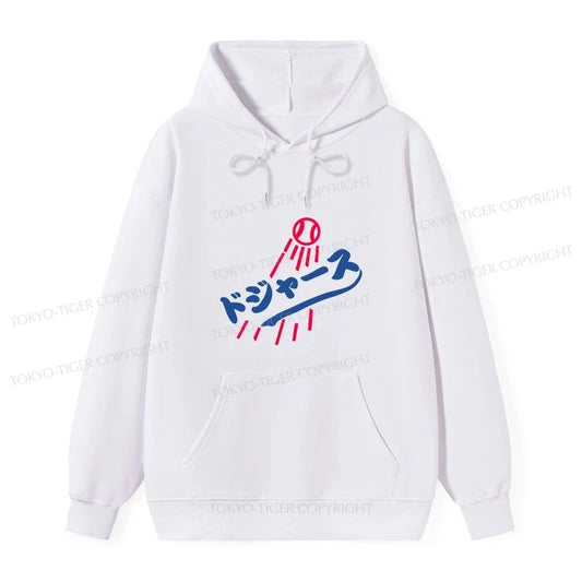 Tokyo-Tiger LA Dodgers Japanese Logo Classic Hoodie