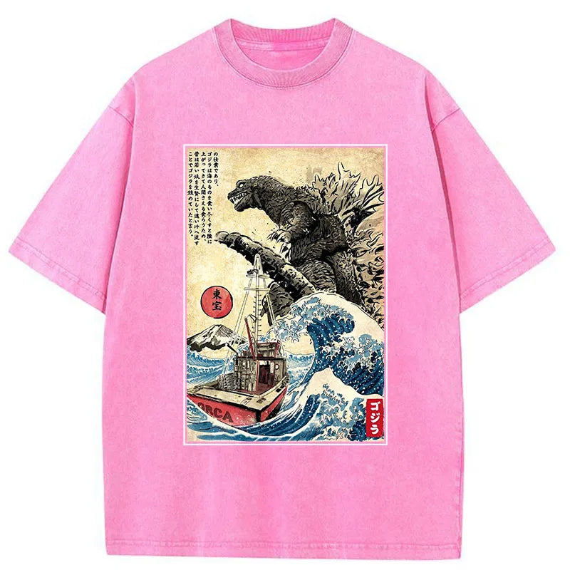 Tokyo-Tiger Orca in Japan Wave Washed T-Shirt