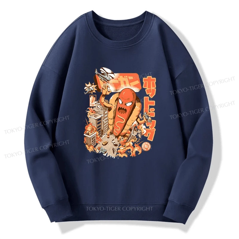 Tokyo-Tiger Great Hot Dog Kaiju Japanese Sweatshirt