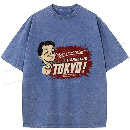 Tokyo-Tiger Japanese Seafood BBQ Washed T-Shirt