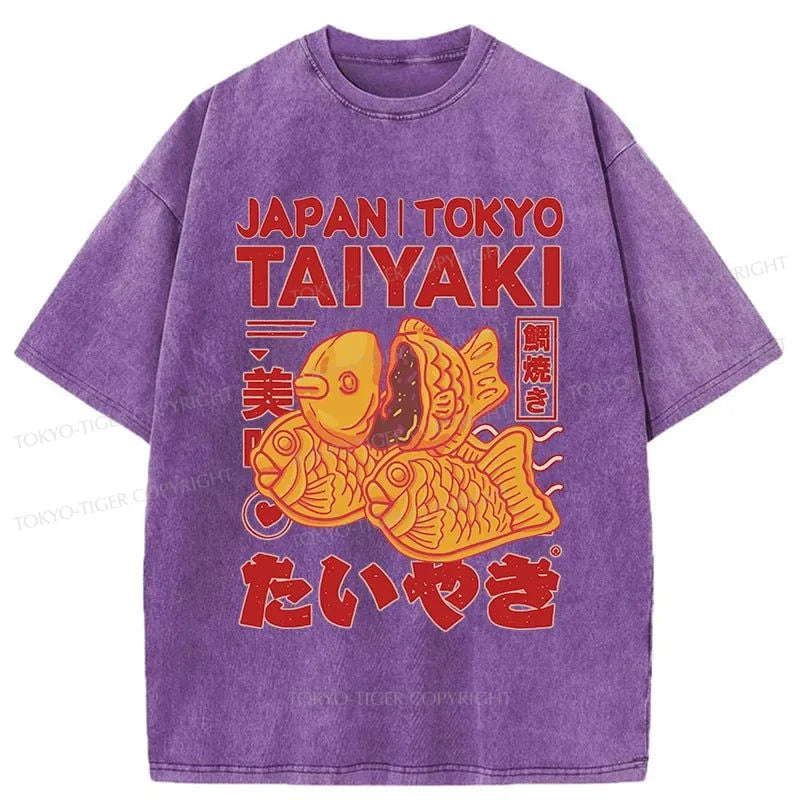 Tokyo-Tiger Taiyaki Japanese Washed T-Shirt