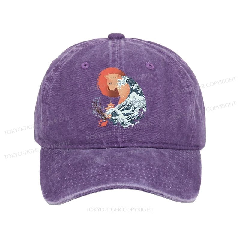 Tokyo-Tiger Spirit Cat Wave Japan Washed Cap