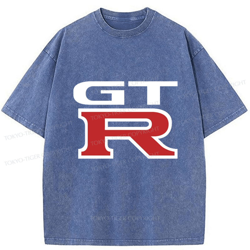 Tokyo-Tiger GTR Logo Japanese Washed T-Shirt