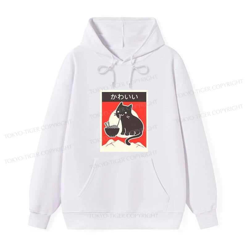 Tokyo-Tiger "Kawaii" Vintage Style Japenese Ramen Cat Classic Hoodie