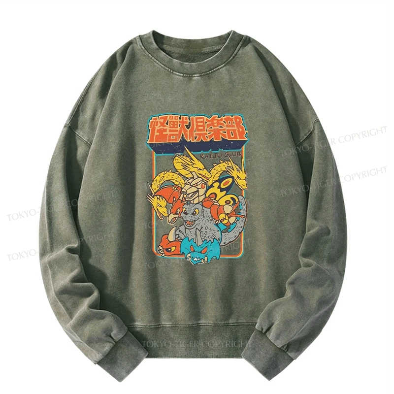 Tokyo-Tiger Kaiju Club Japanese Washed Sweatshirt