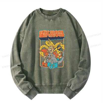 Tokyo-Tiger Kaiju Club Japanese Washed Sweatshirt