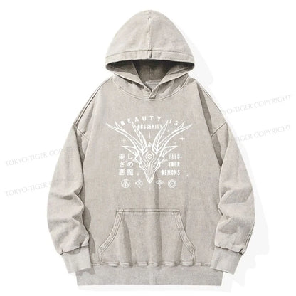 Tokyo-Tiger Beautiful Devil Japanese Washed Hoodie