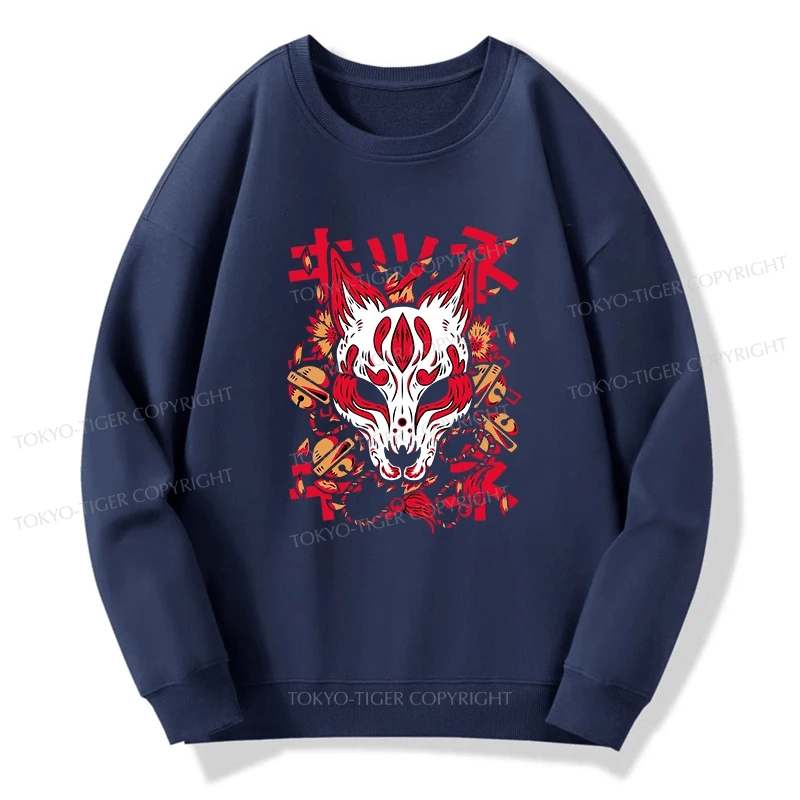 Tokyo-Tiger Japanese Kitsune Mask Sweatshirt