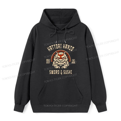 Tokyo-Tiger Hattori Hanzo Sword And Sushi Japanese Classic Hoodie