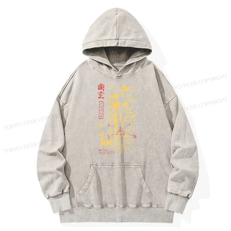 Tokyo-Tiger Spooky Ghost Japanese Washed Hoodie