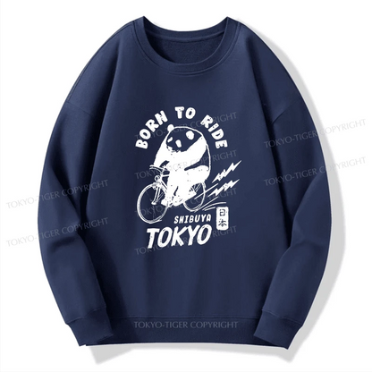 Tokyo-Tiger Pandas Ride Bicycles Sweatshirt