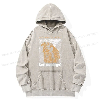 Tokyo-Tiger Do You Have Lemmings Japanese Washed Hoodie