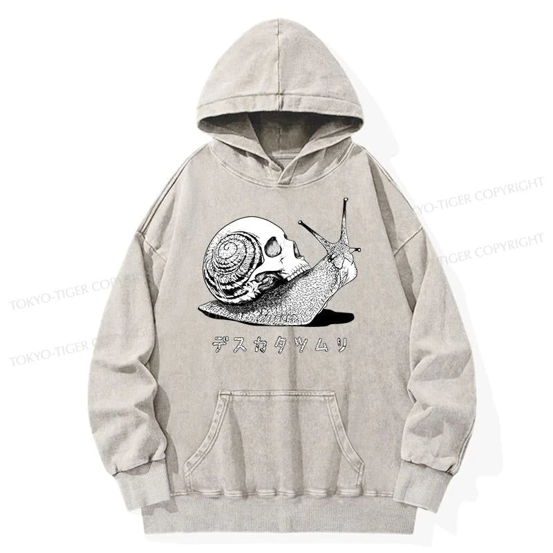 Tokyo-Tiger Death Snail Manga Washed Hoodie