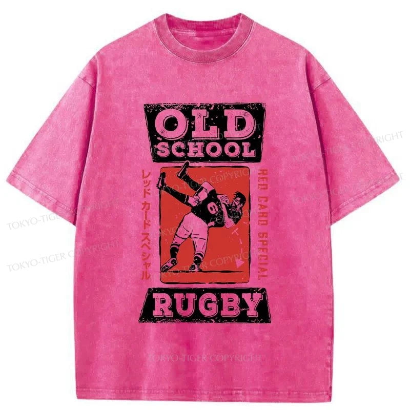 Tokyo-Tiger Old School Rugby Washed T-Shirt