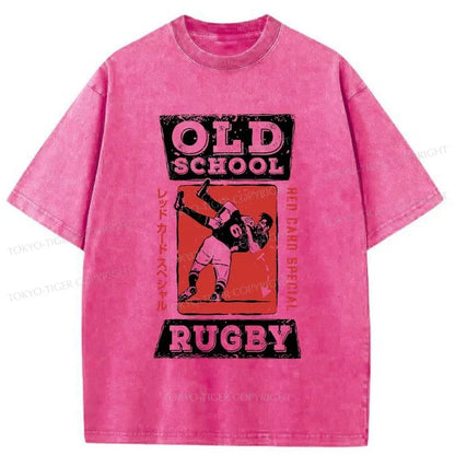 Tokyo-Tiger Old School Rugby Washed T-Shirt