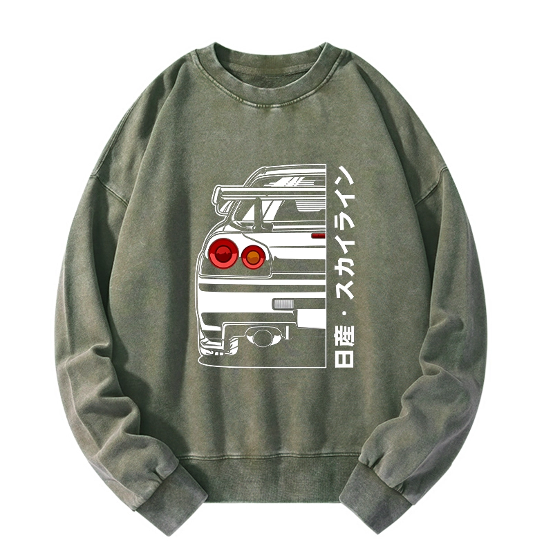 Tokyo-Tiger Nissan Skyline GTR R34 Washed Sweatshirt