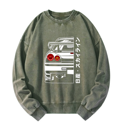 Tokyo-Tiger Nissan Skyline GTR R34 Washed Sweatshirt