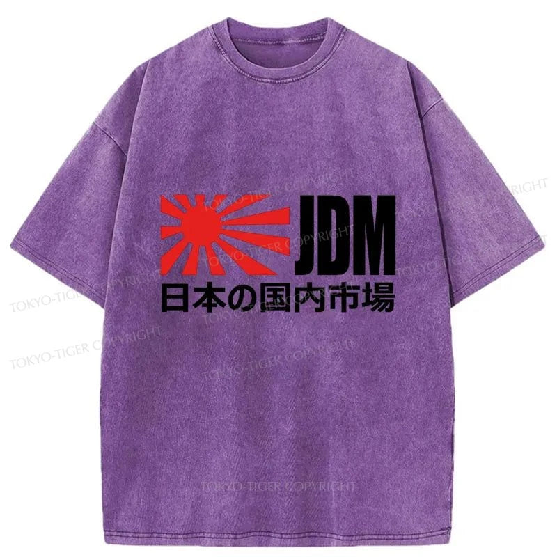 Tokyo-Tiger JDM Flag Logo Washed T-Shirt