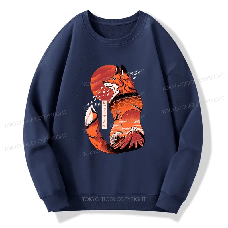 Tokyo-Tiger Japanese Fox KitsuneTattoo Sweatshirt