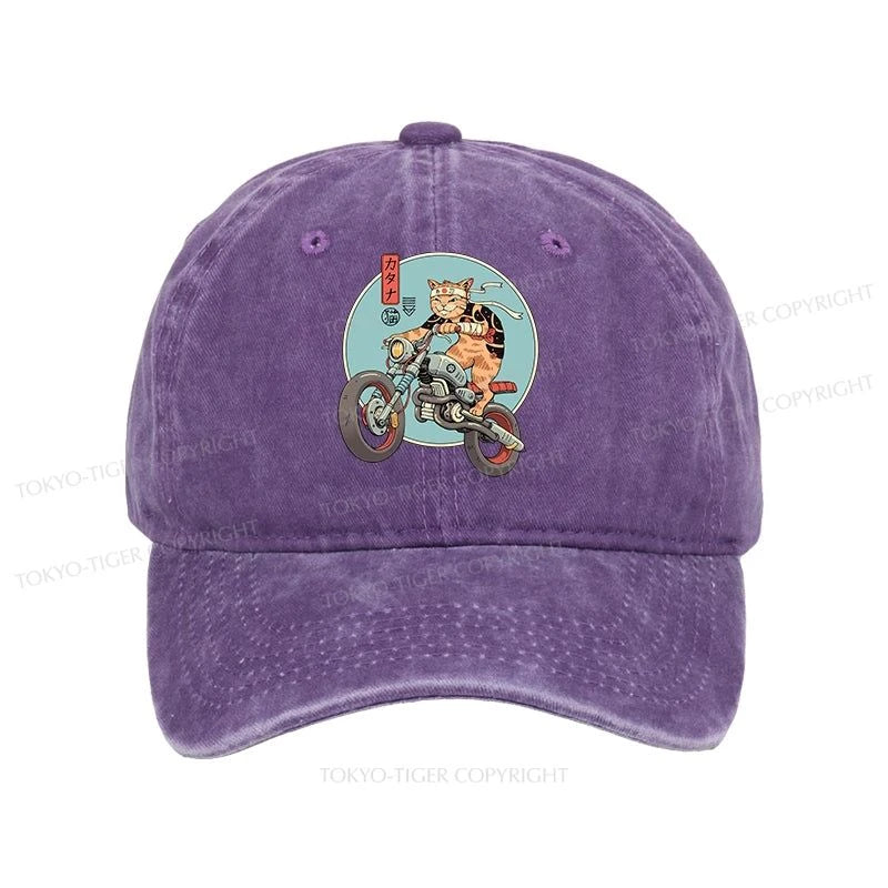 Tokyo-Tiger Catana Motorcycle Washed Cap