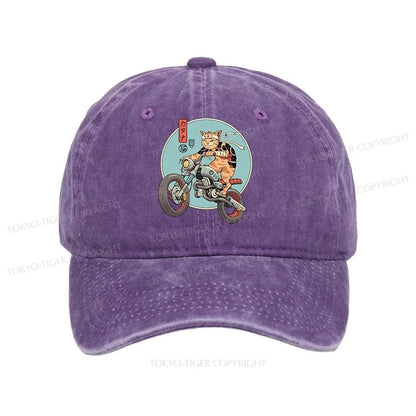 Tokyo-Tiger Catana Motorcycle Washed Cap