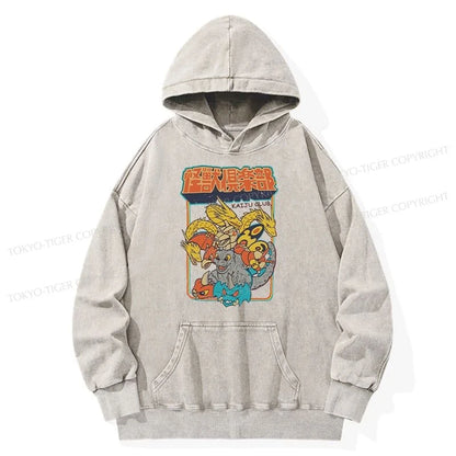 Tokyo-Tiger Kaiju Club Japanese Washed Hoodie