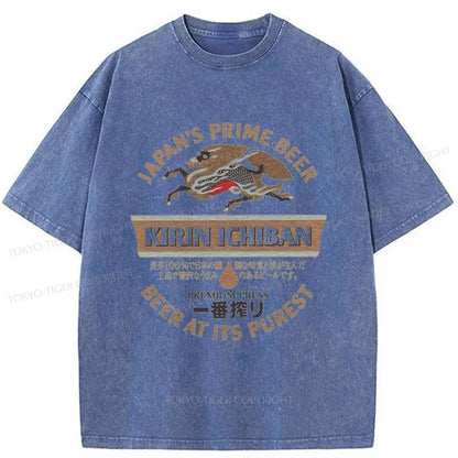 Tokyo-Tiger Kirin Ichiban Beer Japan Washed T-Shirt