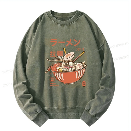 Tokyo-Tiger Fresh Ramen Noodles Washed Sweatshirt