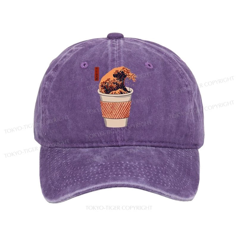 Tokyo-Tiger The Great Wave Coffee Washed Cap