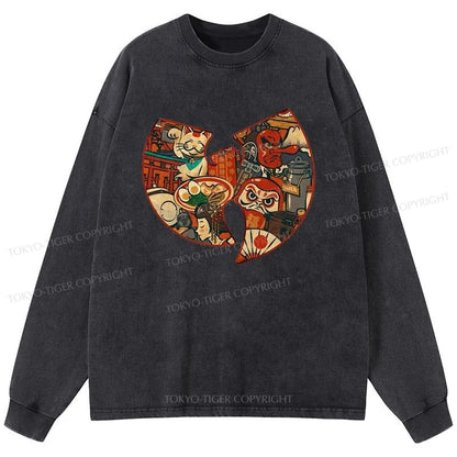 Tokyo-Tiger Wutang Clan Japanese Washed Long Sleeve T-Shirt