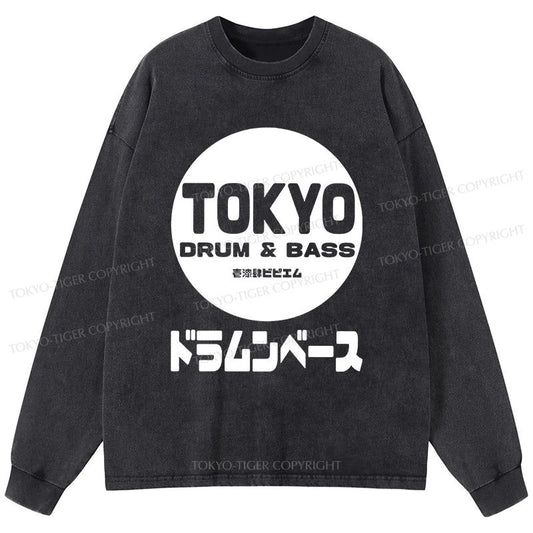 Tokyo-Tiger Tokyo DnB Japanese Washed Long Sleeve T-Shirt