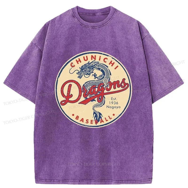 Tokyo-Tiger Chunichi Dragons Washed T-Shirt