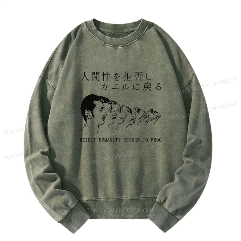 Tokyo-Tiger Return To Frog Washed Sweatshirt