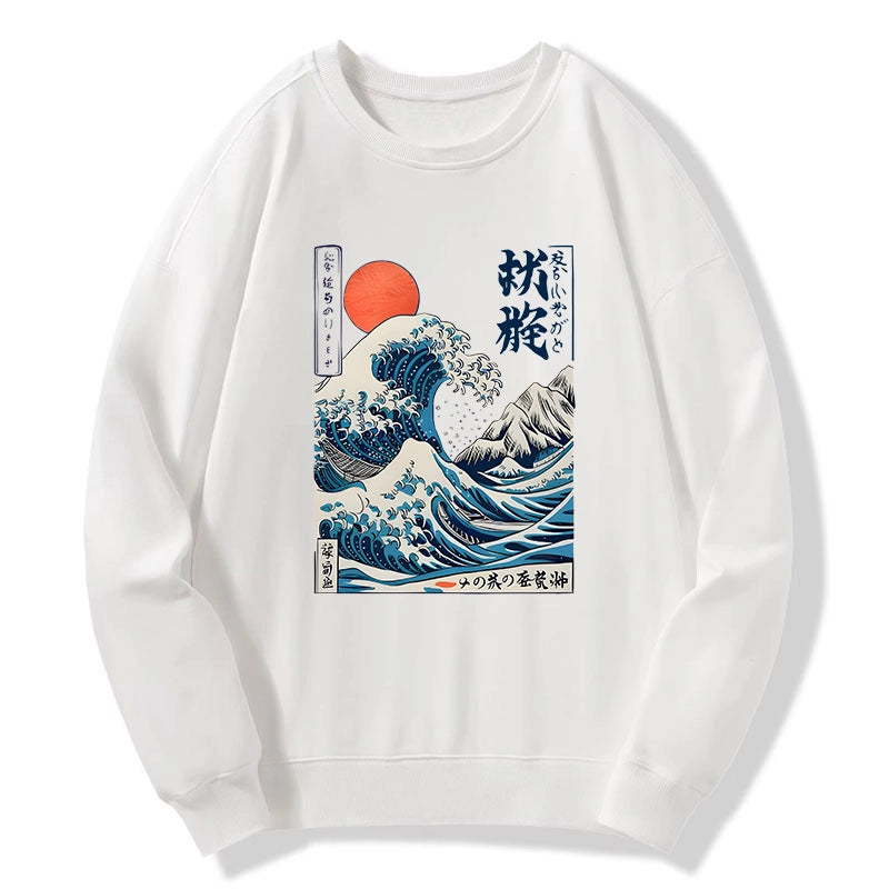 Tokyo-Tiger Ukiyo-e Ocean Waves Japan Sweatshirt