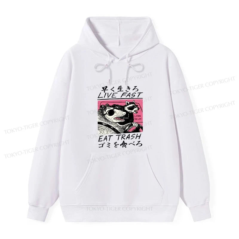 Tokyo-Tiger Live Fast Eat Trash Classic Hoodie