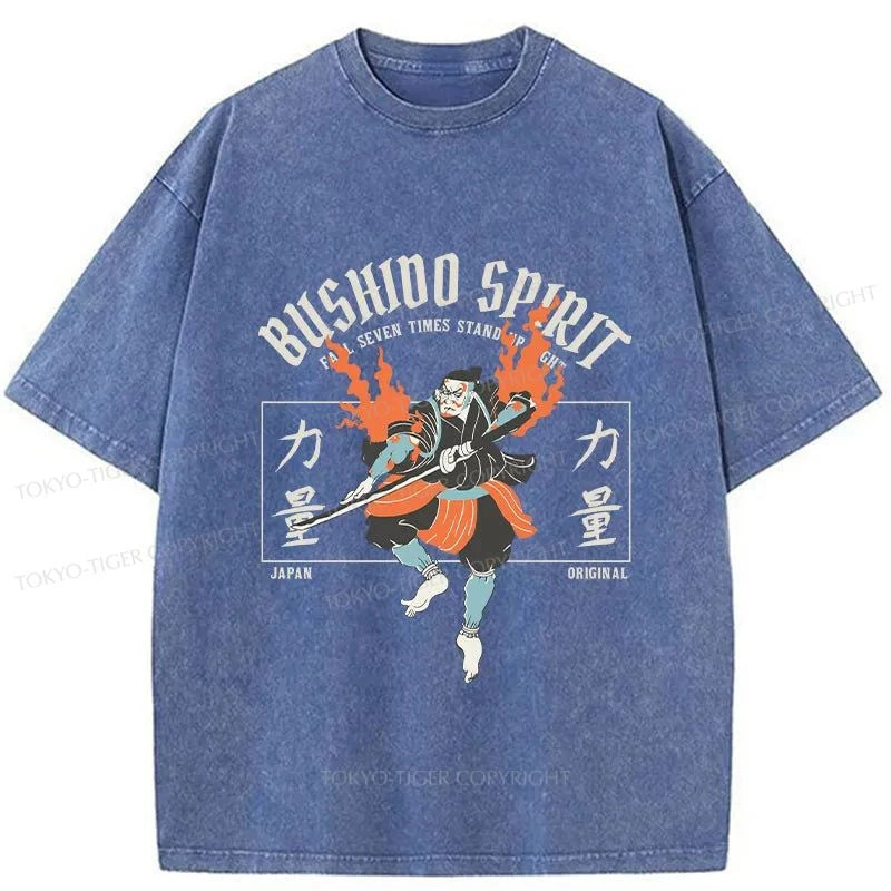 Tokyo-Tiger Bushido Spirit Japanese Washed T-Shirt