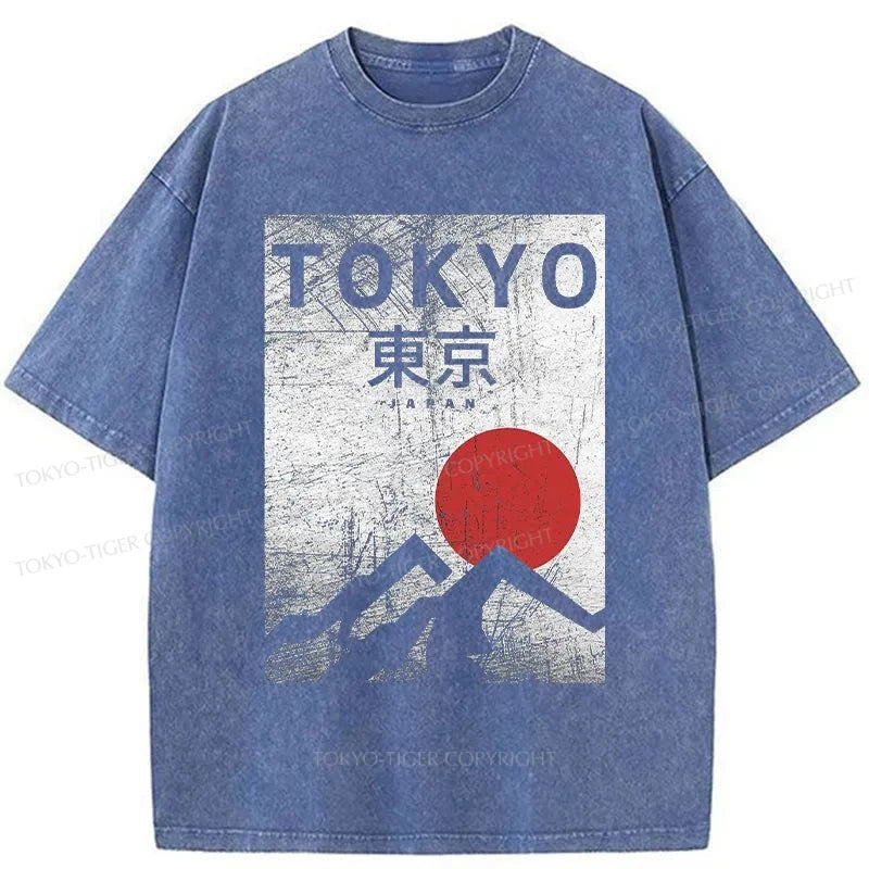 Tokyo-Tiger Tokyo Painting Japan Washed T-Shirt