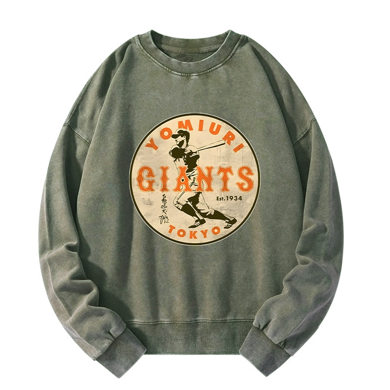 Tokyo-Tiger Yomiuri Giants Shigeru Nagashima Washed Sweatshirt