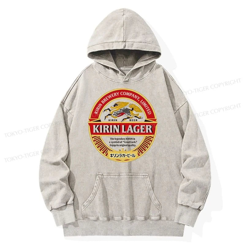 Tokyo-Tiger Kirin Ichiban Beer Logo Japan Washed Hoodie