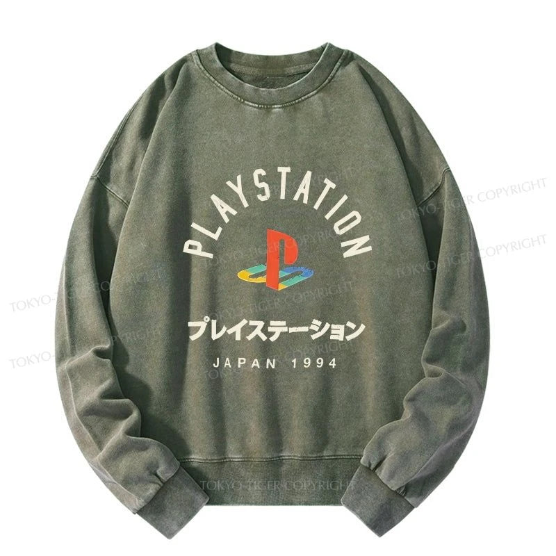 Tokyo-Tiger PlayStation Logo Japan Washed Sweatshirt