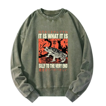 Tokyo-Tiger It Is What It Is Frog Washed Sweatshirt